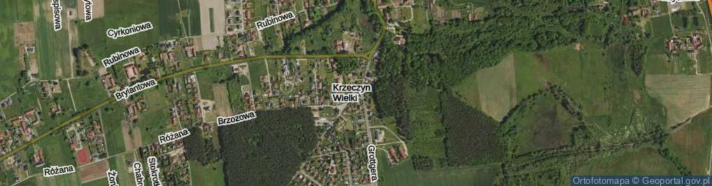 Zdjęcie satelitarne Krzeczyn Wielki ul.